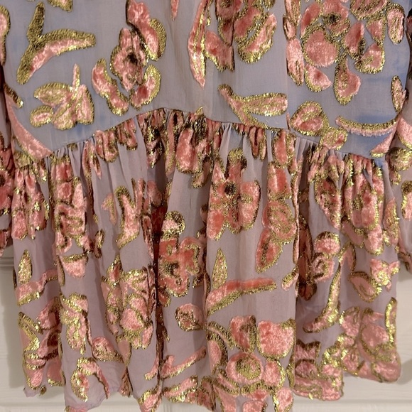 Stine Goya Palmer Blouse Rosemary Banana Leaf Metallic Blouse - Picture 9 of 14